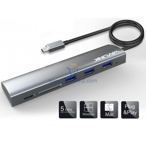 Wavlink Type C to USB Hub w. SD/Micro SD Card Reader
